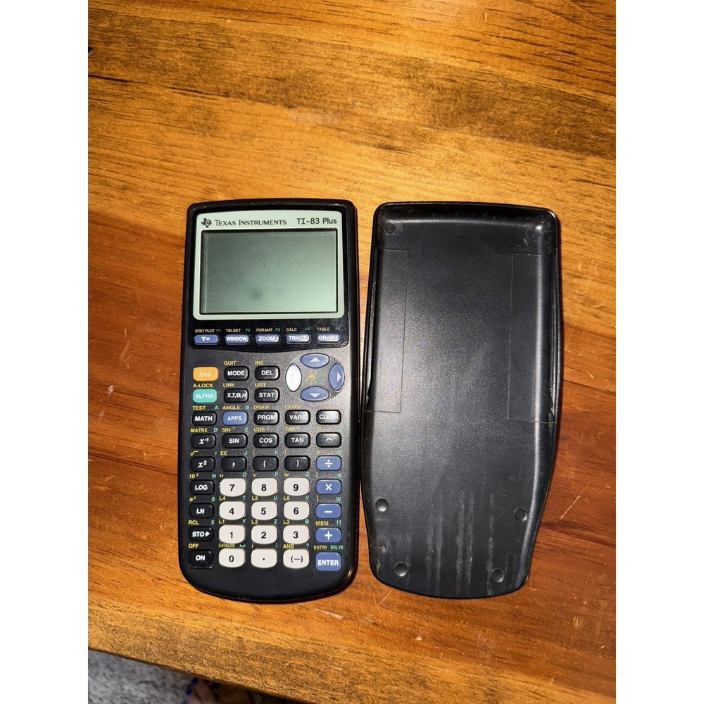 Texas Instruments TI-83 Plus Graphing Calculator Tested & Working with Cover